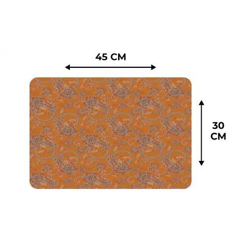 Oranje - Sierlijk - Bloemen Placemat vinyl groot 368 -specs