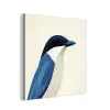 Illustratie - Blauw - Vogel aluminium wit klein -3d