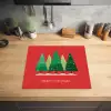 Minimalistisch - Kerstbomen - Rood - Sneeuw Inductie beschermer vinyl 3mm middel -sfeer5