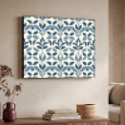 Flora - Modern - Blauw Textielframe zwart klein 947 -sfeer3