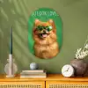 Hond - Zonnebril - Valentijn - Love Wandcirkel Ovaal Forex klein -sfeer2