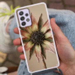 Droogbloem - Protea - Vintage - Beige - Rustiek Hoesje Samsung Galaxy A52 5G met koord klein -sfeer3