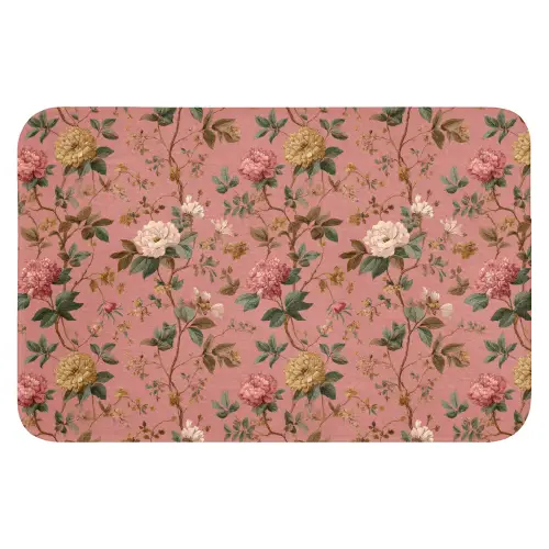 Klassiek - Botanisch - Roze Badmat klein 997 -3d