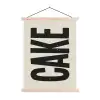 Beige - Japandi - Cake - Decoratie textielposter latten blank klein -3d