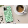 Panterprint - Groen - Beige - Dierenprint Hoesje iPhone 12 Pro met koord klein -oordop