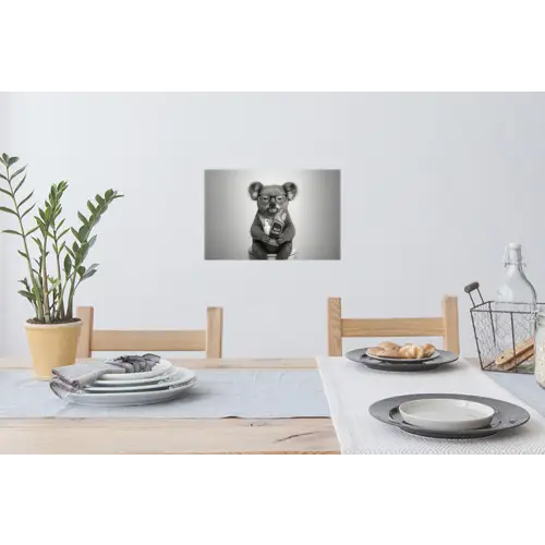 Koala - Bril - Toilet Muursticker klein -eettafel