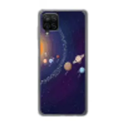 Planetenstelsel - Ruimte - Illustratie Telefoonhoesje Samsung Galaxy A12 klein -3d