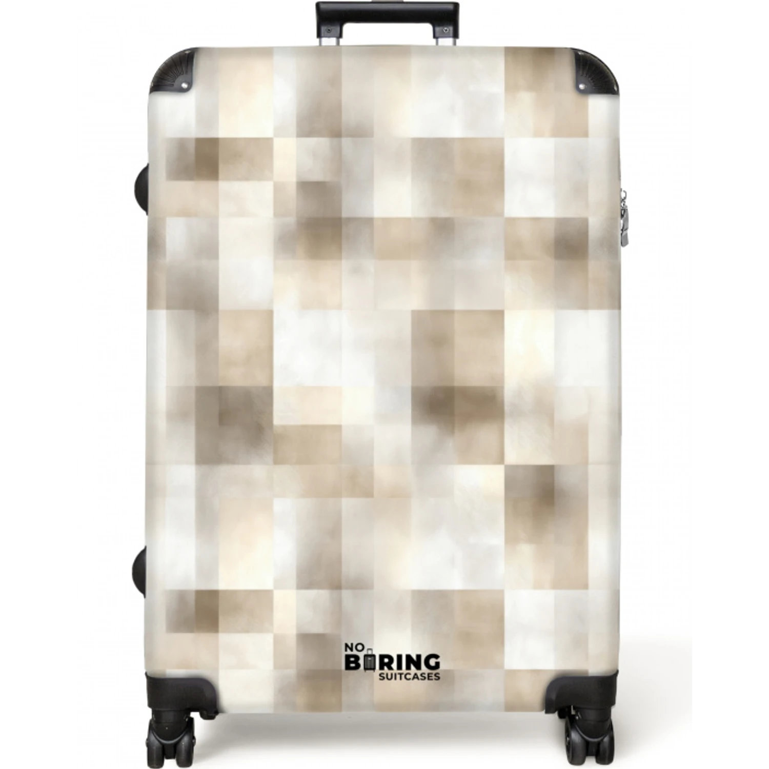 Textuur - Linnen - Beige NBS - Large koffer - Volwassenen Unisex groot -zzzzzzzzkaufland2