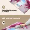 Zee - Roze - Bloemen - Poort Inductie beschemer met haakjes klein -ky-schoon-nl