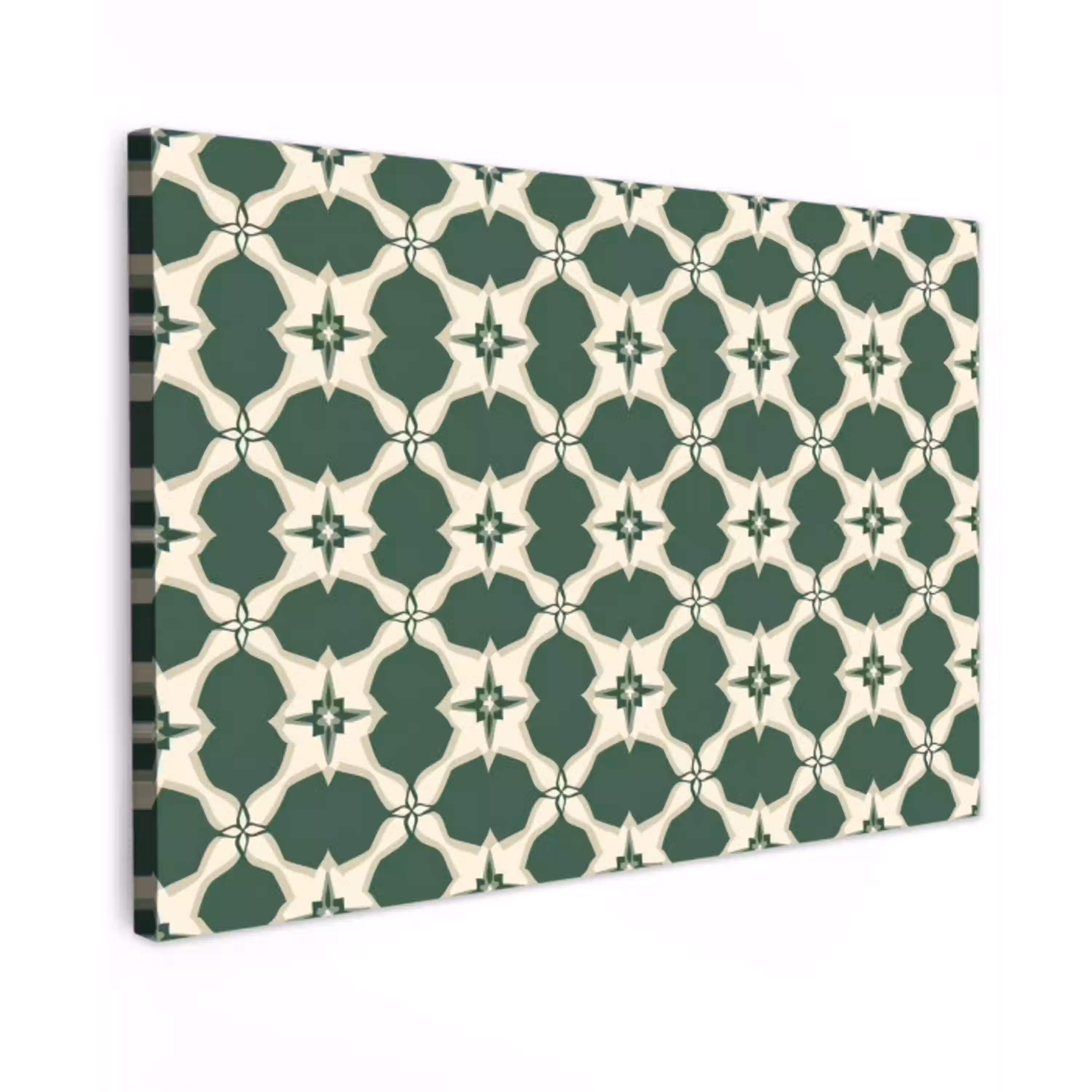 Tegel - Klassiek - Groen canvas 2cm klein 34 -z3d