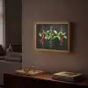 Chilipepers - Basilicum - Blaadjes - Rood Light Box met batterij (Wandlamp) middel -sfeer1