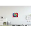 Regenboogkleuren - Tie dye - textielposter latten blank klein -kinderkamer