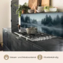 Bos - Meer - Mist - Natuur - Grijs keuken achterwand 2 middel -usp_DE
