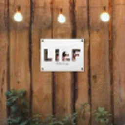 Lief - Lettercollage tuinposter los doek klein -sfeer1