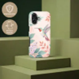 Kolibrie - Vliegen - Natuur - Illustratie - Kleurrijk Toughcase MagSafe Apple iPhone 17 klein -USP_PrintM_NL