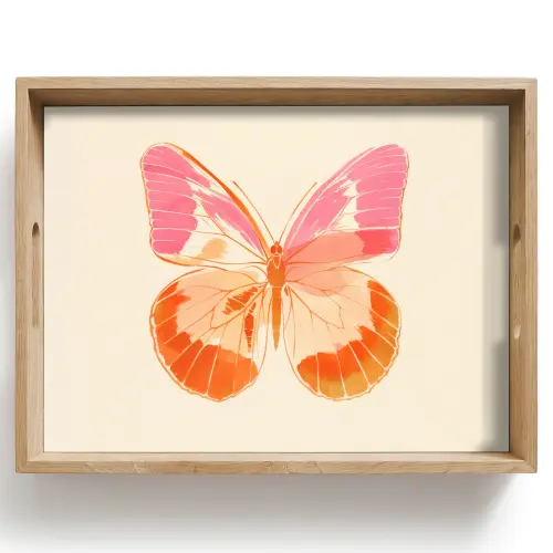 Oranje - Vlinder - Minimalistisch Dienblad Rechthoek middel -z3d_shopping