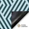 Patroon - Blauw - Lijnen - Zigzag Deurmat klein 898 -antislip_NL