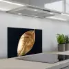 Bladeren - Black en gold - Luxe - Natuur - Planten keuken achterwand spatscherm klein -3d_schuin