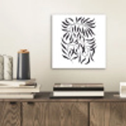 Bladeren - Planten - Bohemian - Wit - Abstract aluminium wit klein -sfeer1