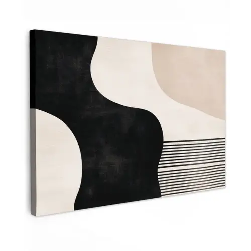 Abstract - Japandi - Beige - Modern canvas 2cm klein -z3d