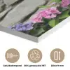 Hortensia’s - Stenen - Muur - Bloemen PET vilt middel -closeup_NL