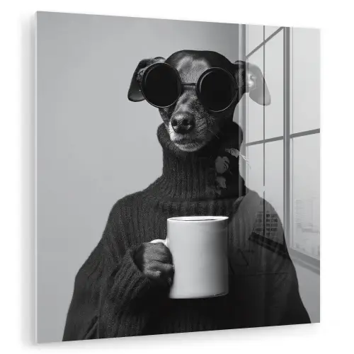 Coltrui - Hond - Bril - Mok plexiglas 5mm klein -zzzproduct_nieuw