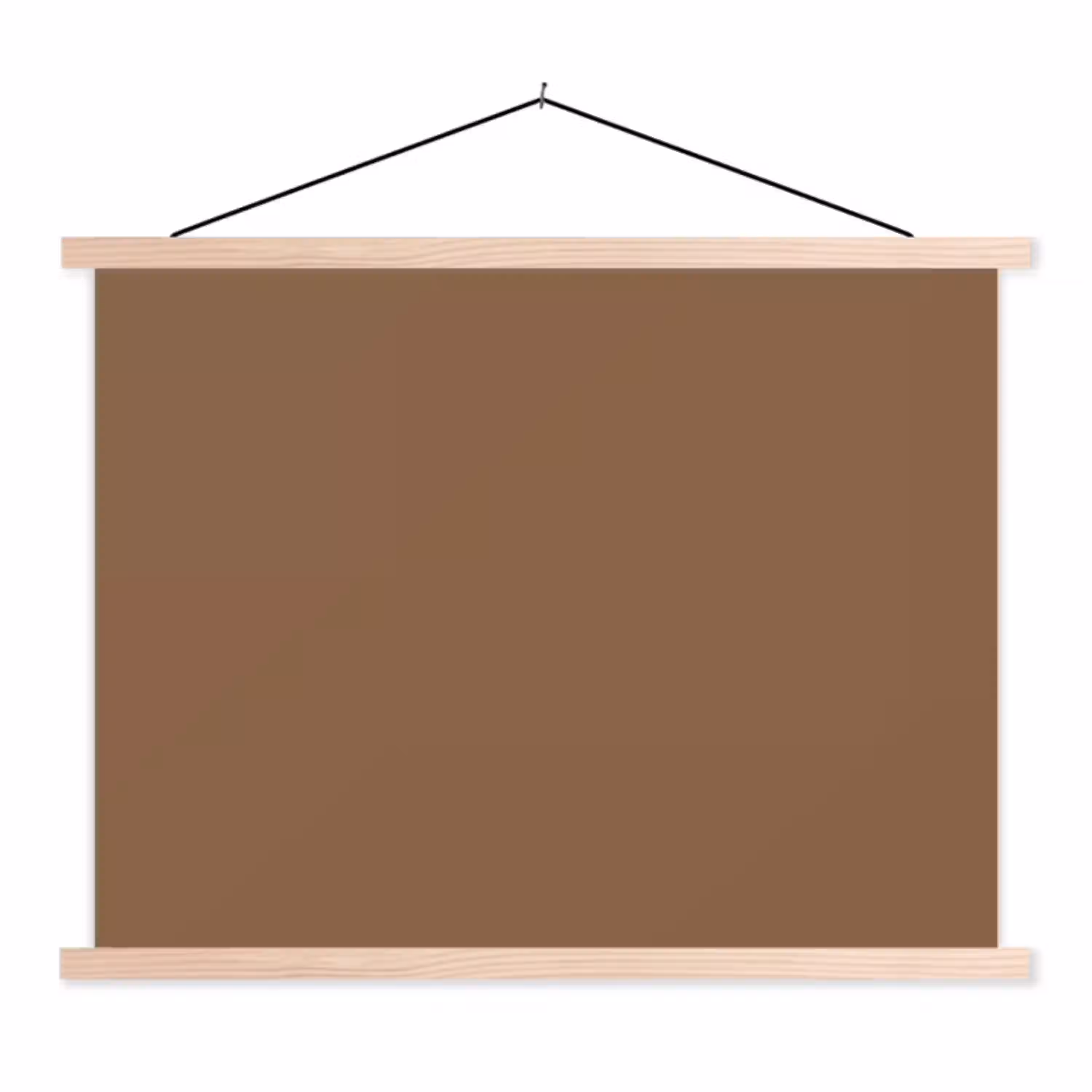 Soft - Walnut - Bruin textielposter latten blank klein 122 -3d