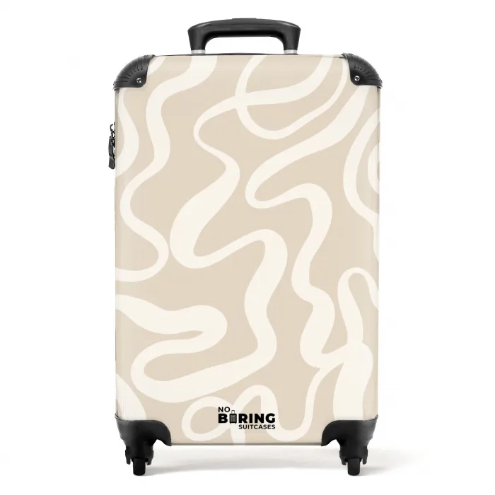 Abstract - Minimalistisch wit NBS - Handbagage koffer - Kinderen Unisex middel -productfoto_recht