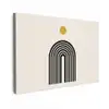 Minimalistisch - Zwarte boog - Gouden cirkel canvas 2cm klein -z3d