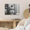 Pinguïn - Telefoon - Toilet - Zwart - Wit PET vilt klein -sfeer3