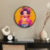 Bloemen - Vrouw - Kimono - Roze Fotolijst rond zonder passe partout klein -sfeer1