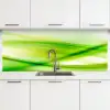 Golven - Abstract - Groen keuken achterwand 2 middel -3d