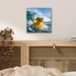 Badeend - Stoer - Golven aluminium wit klein -sfeer3