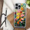 Bloemen explosie - Heldere kleuren - Vrolijk Hoesje iPhone 16 Pro Max met koord klein -sfeer4