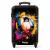 Voetbal met kleurrijke graffiti NBS - Handbagage koffer - Unisex middel -productfoto_recht
