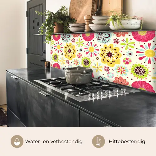 Hart - Bloemen - Patronen keuken achterwand 2 middel 871 -usp_NL