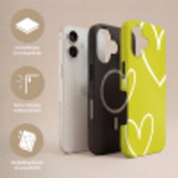 Groen - Hartjes - Wit Toughcase MagSafe Apple iPhone 17 klein -USP_Lagen_DE