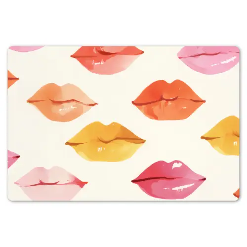 Lippen - Kleurrijk - Glanzend Placemat vinyl groot -zzsfeer1_Kitchenyeah-website