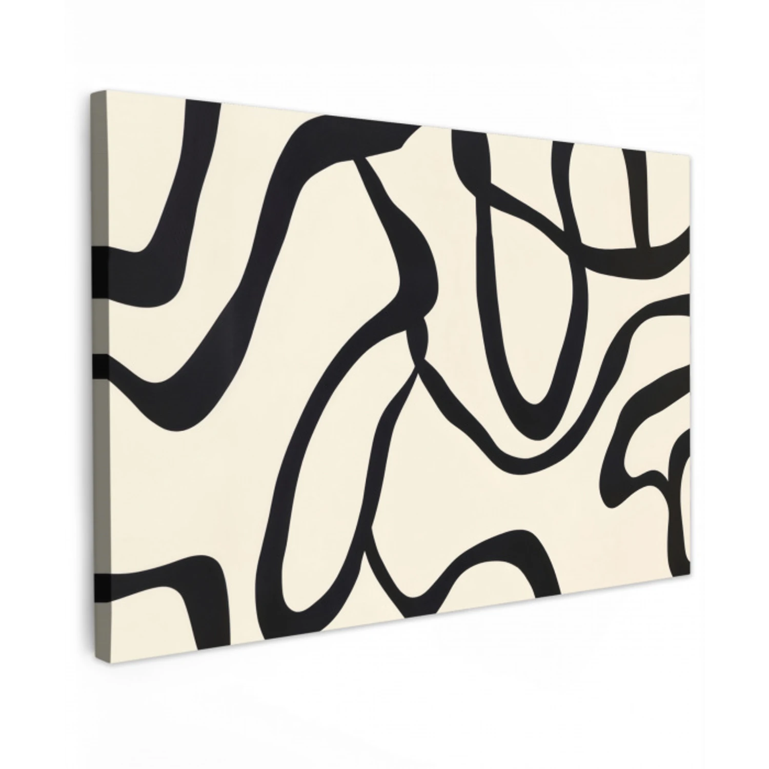 Abstract - Lijnen - Modern - Beige canvas 2cm klein -z3d