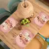 Roze - Retro - Vrouw Placemat vinyl groot -zzsfeer5_Kitchenyeah-website