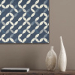 Abstract - Patroon - Blauw PET vilt klein 837 -sfeer6_closeup