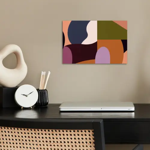 Vormen - Abstract - Kleuren - Vierkant poster papier klein -sfeer1