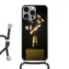 Sierlijk - Boeket - Goud - Vaas Hoesje iPhone 16 Pro Max met koord klein -3d