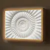 Schelp - Spiraal - Wit Light Box met batterij (Wandlamp) middel -z3d_website