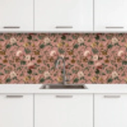Bloemen - Klassiek - Roze keuken achterwand 2 middel 871 -3d