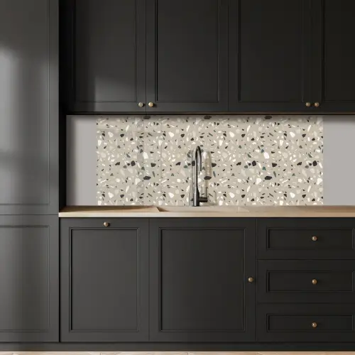 Terrazzo - Patroon - Groen keuken achterwand 2 middel 871 -sfeer1