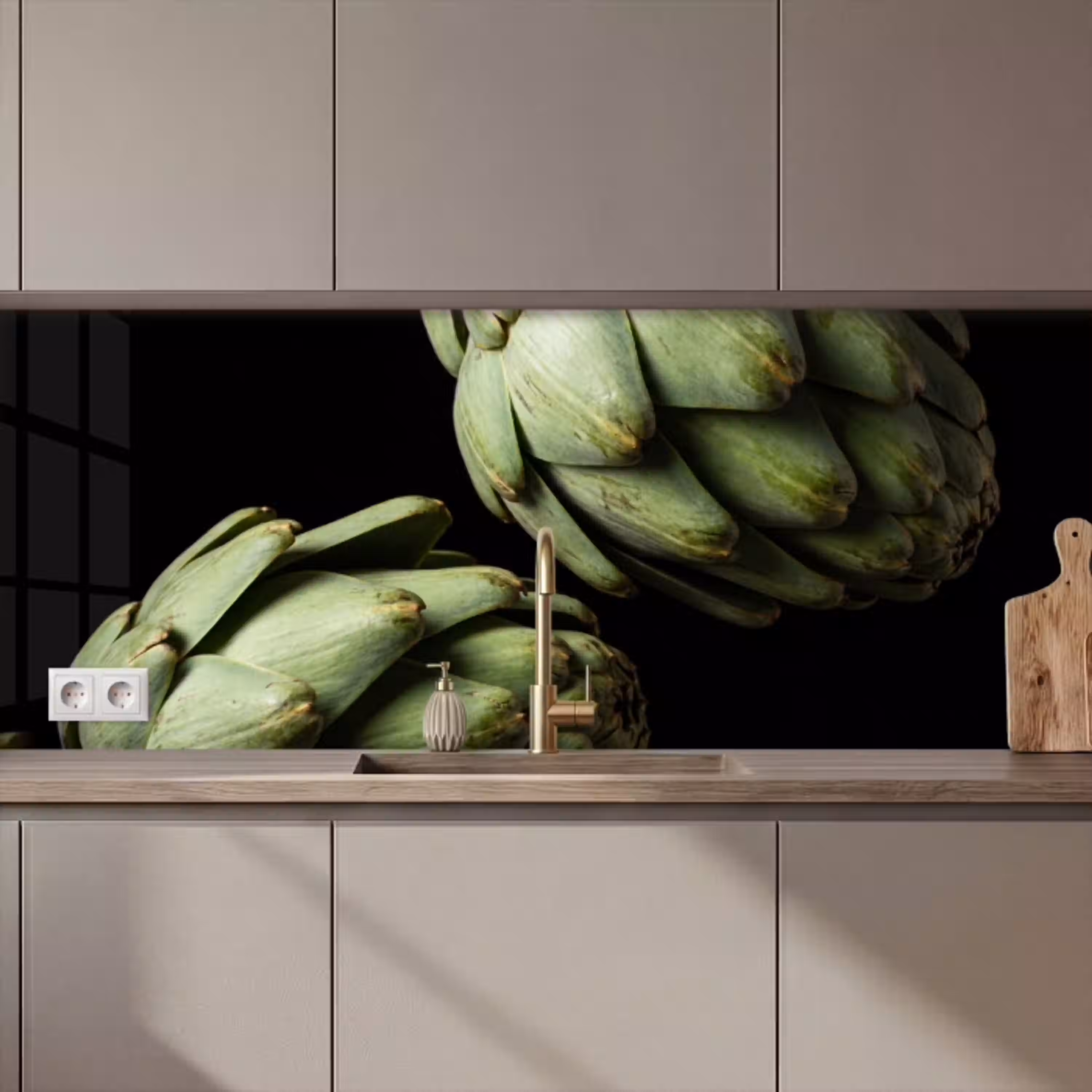 Artisjok - Groen - Eten keuken achterwand 2 middel zz_3dshopping