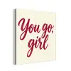 you go girl - Rood - Wit aluminium wit klein -3d