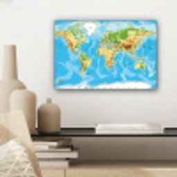 Wereldkaart - Atlas - Kleuren - Kids - Jongens - Meisjes canvas 2cm klein -sfeer6