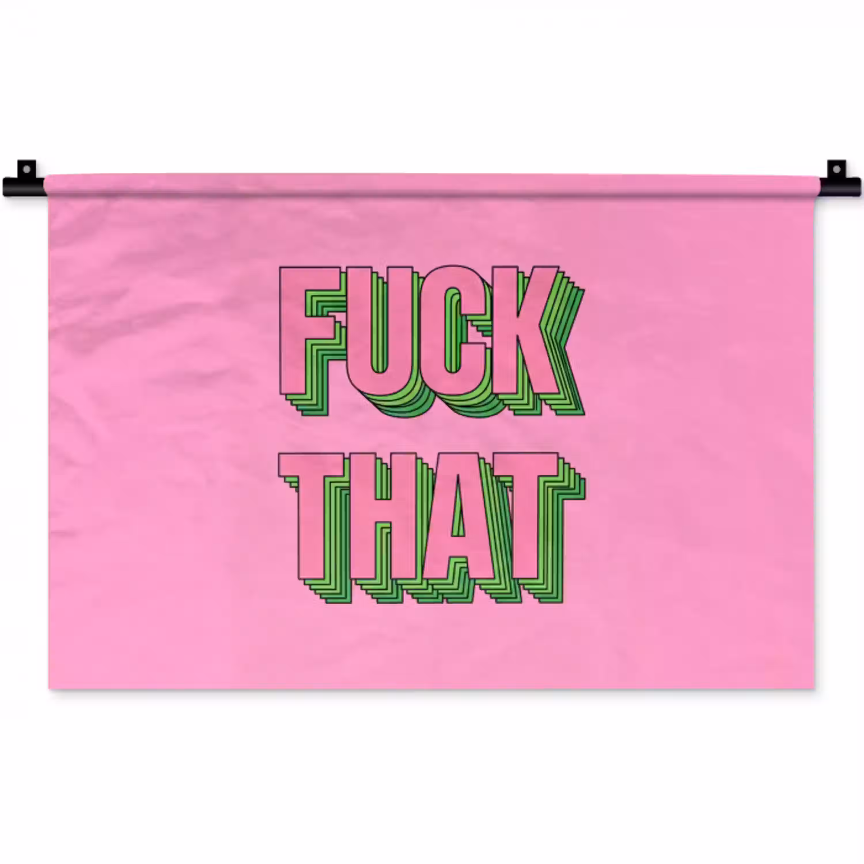 Tekst - Bold - Roze Wandkleed katoen klein -zz3d